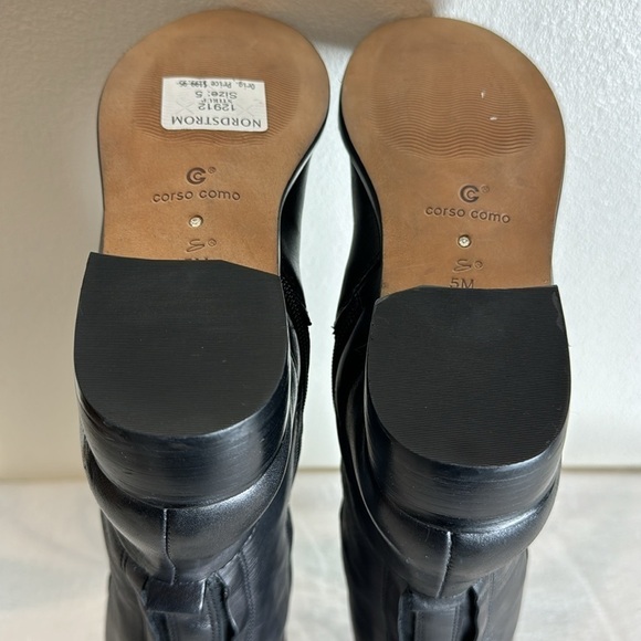 Corso Como Black Leather Tall Boots Size 5M - Picture 6 of 6